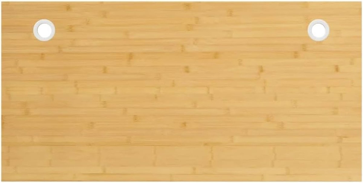 Bureaublad Bamboe - Tafelblad Werkplek - Thuiswerken Organiseren - Met Kabelgaten - 100x50 cm - Beige