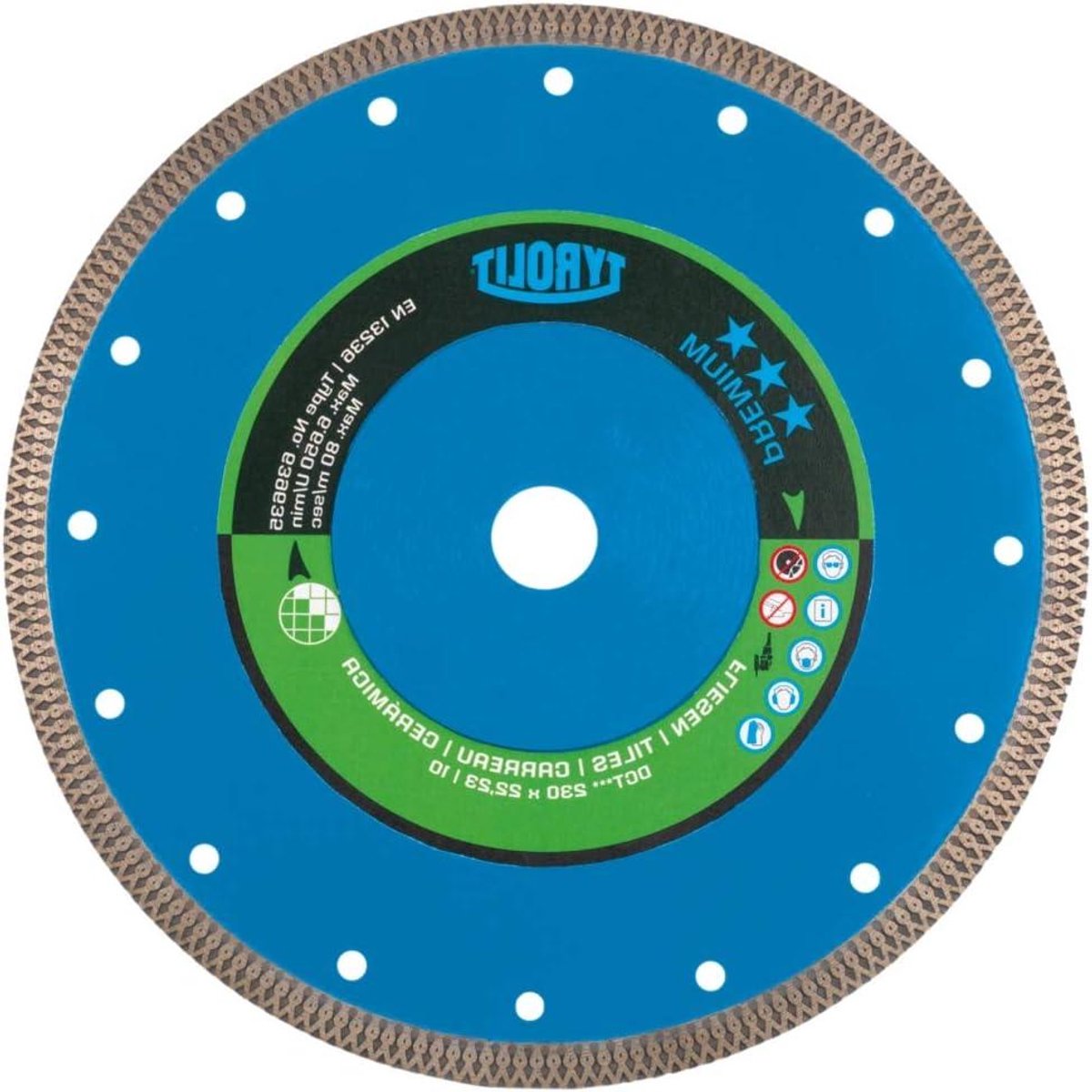Diamantdoorslijpschijf - Tegelzaagblad DCT - Tegels Snijden - Superdunne Uitvoering - 125 mm x 12 mm - Zilver