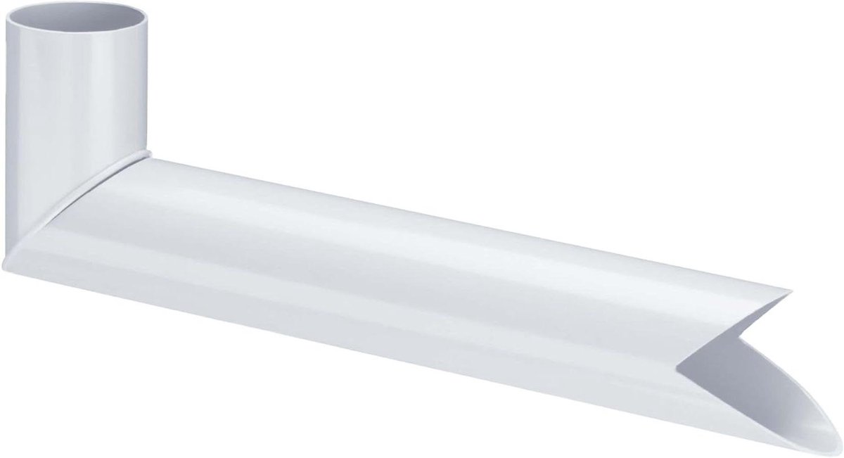 Regenpijp Gargoyle - Afvoerbuis Dakgoot - Regenwater Afvoeren - Met Wateruitloop - 50mm Rond - Wit