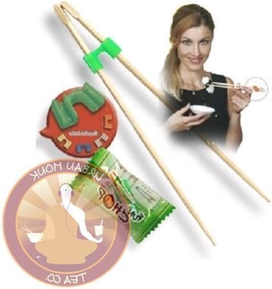 Eetstokhulp - Chopstick trainer - Leuk eten - Makkelijk te leren - 500 sets - Diverse kleuren
