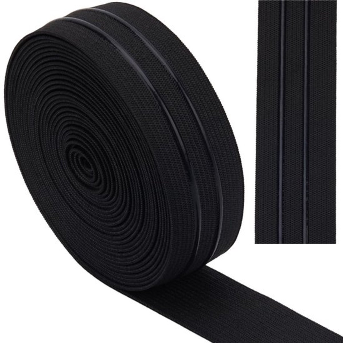 Onf3 - Antislip Elastisch Lint - 30mm Breed - Zwart - Elastische