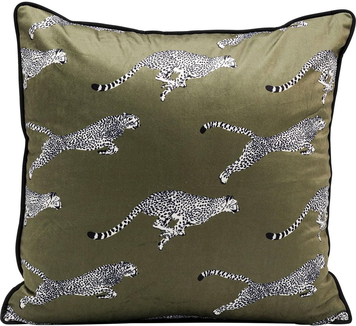 Kussens Hardlopen, 45 x 45 cm, groen, modern, sierkussen, decoratief, handgemaakt, met ritssluiting, slaapkamer, woonkamer, voor banken of banken