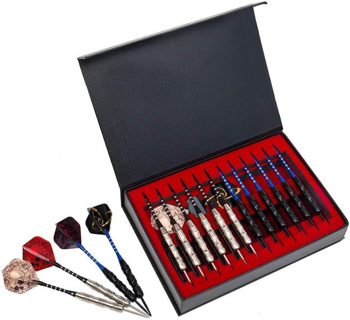 Stalen Dartpijlen Set - Dartpijlen Set - Precisie Werpen - Antislip Ijzeren Loop - 22g per stuk - Zilver