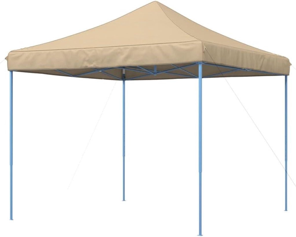 Partytent Pop-up - Feesttent Paviljoen - Buitenfeesten Organiseren - Opvouwbaar Snel Opzetten - 292x292x315 cm - Beige