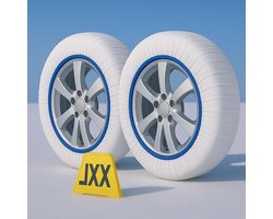 Textiele Sneeuwhoezen - Sneeuwsokken Auto - Veilig Rijden - Snelle Montage - Maat XXL - Wit