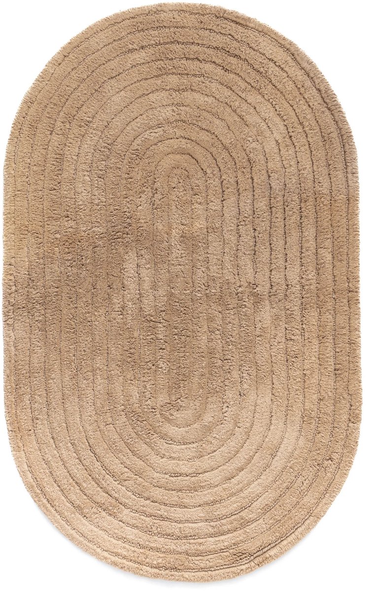 Badmat ovaal - Stille beige 50x80