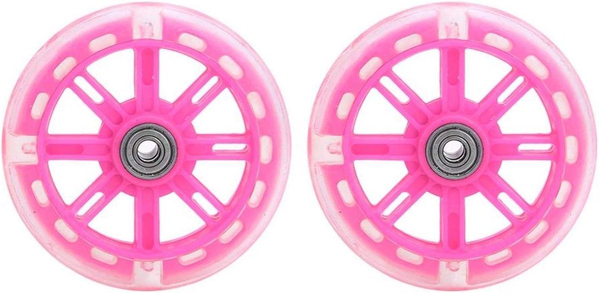 Kinderfiets Zijwielen - Oefenwielen Set - Fietsen Leren - Universele Pasvorm - 11.5 cm Diameter - Roze