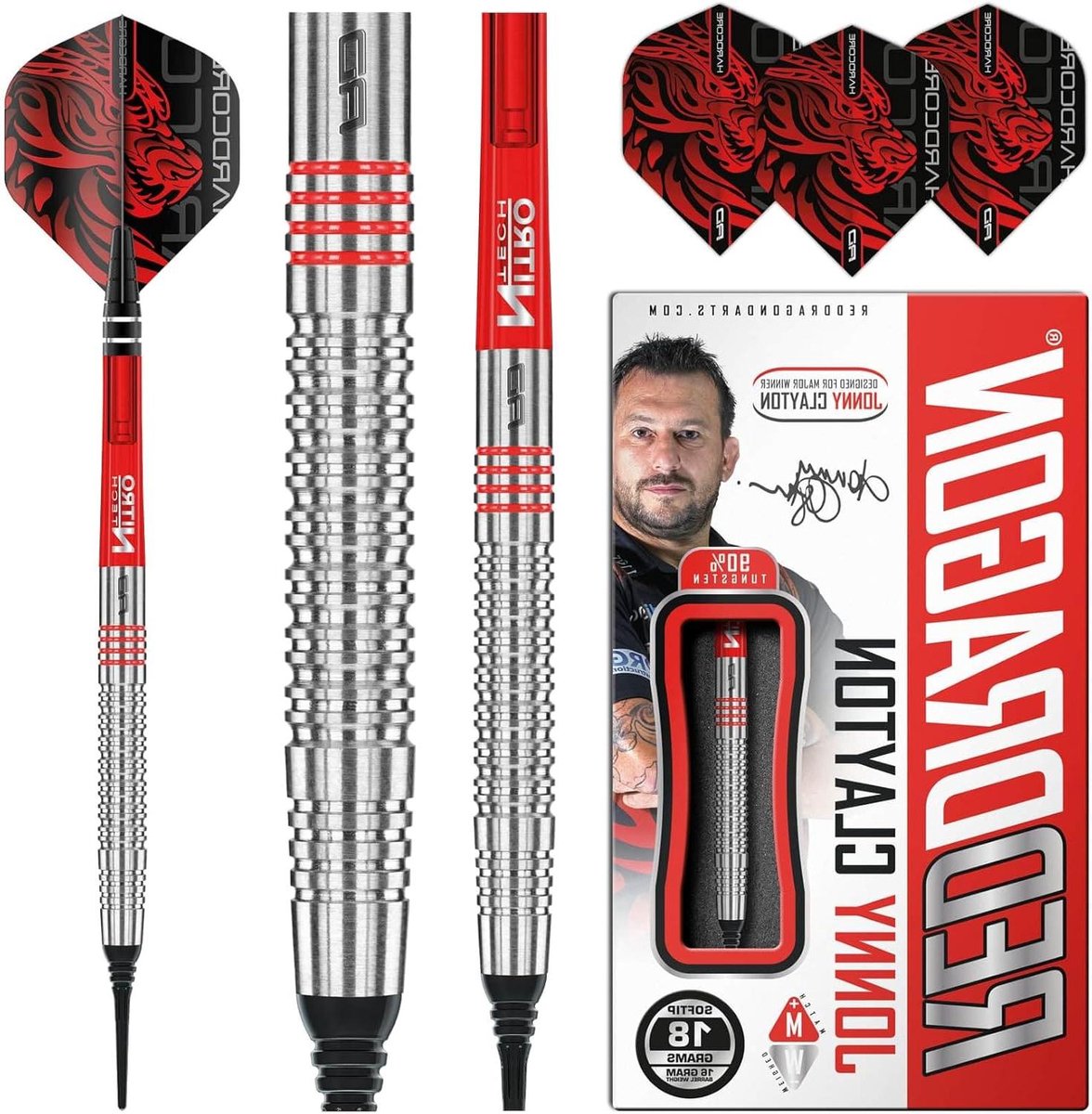 Dartpijlen Set - Softip Pijlen - Precisie Werpen - 90% Tungsten - 18 Gram - Rood
