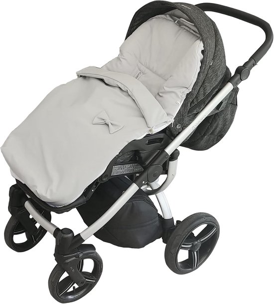 Voetenzak - Universele Muts - Baby Comfort - Waterafstotend Kunstleer - 95 x 50 cm - Grijs — afbeelding 3