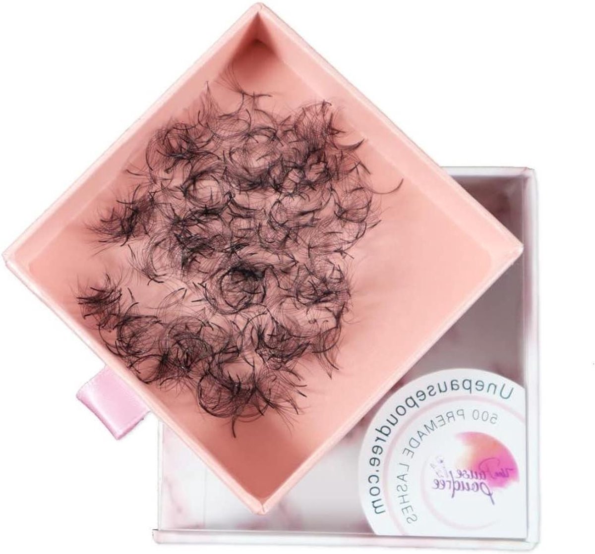 Losse Wimpers Boeketten - Volume Wimpers Wimperverlenging - Wimpers Verfraaien - 5D 0.07 D Krul - 500 Stuks - Zwart