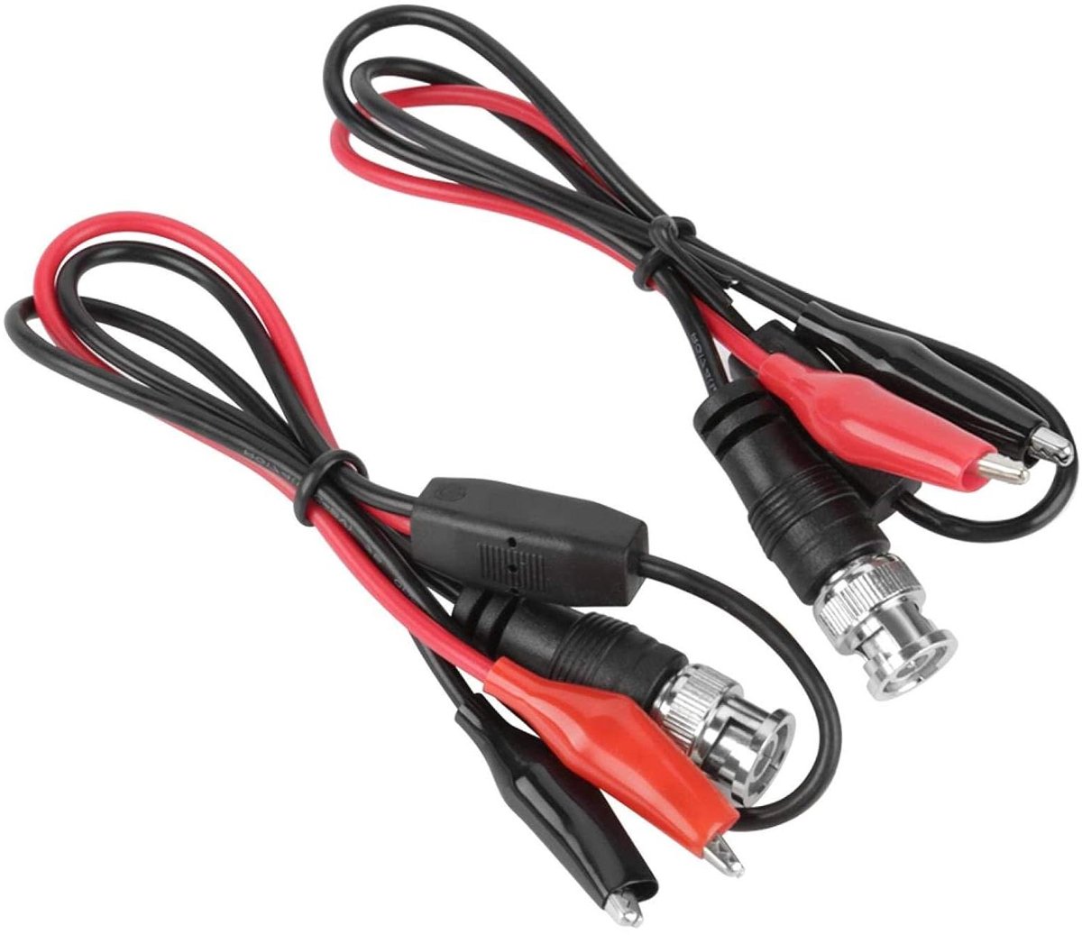 Oscilloscoop Probes - Meetkabels Testklemmen - Elektrisch Testen - BNC naar Alligator Clip - 0.5m - Zwart