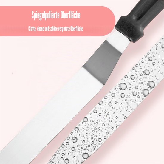 Spatel voor glazuur, afgeschuinde offsetspatel, robuust materiaal van roestvrij staal, ergonomische handgreep — afbeelding 2