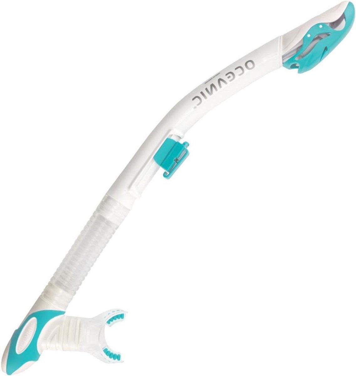 Ultradry Snorkel - Snorkel met droge klep - Watersport - Automatische waterstop - 48 cm - Wit/Blauw