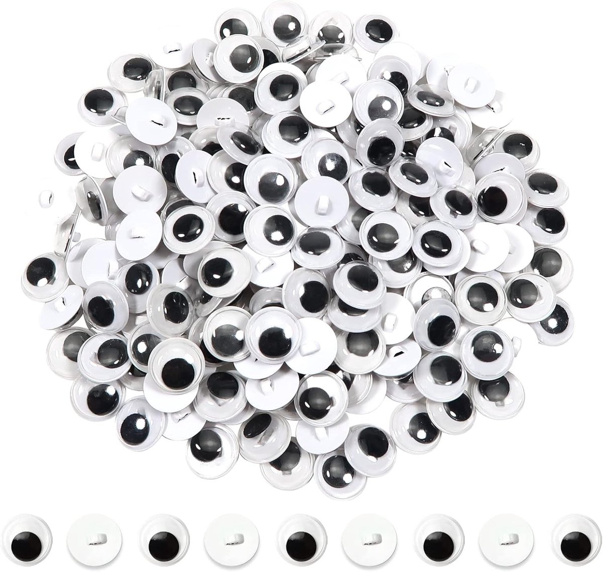 180 stuks Zelfklevende Googly Eyes Ronde Zwart Wit 8mm kunststof Ogen voor Scrapbooking Craft Supplies Doe-Het-Zelf Knutselaccessoires