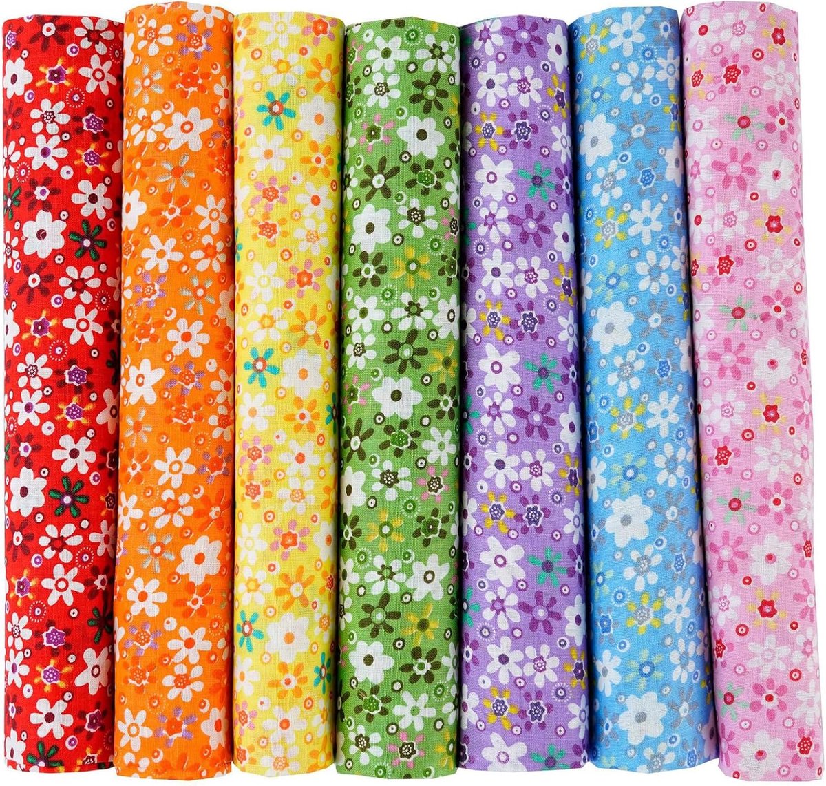 Stoffen, 50 x 50 cm, katoenen patchwork, stofpakket, katoenen stoffen voor quilten, doe-het-zelf, handwerk, scrapbooking (meerkleurig)