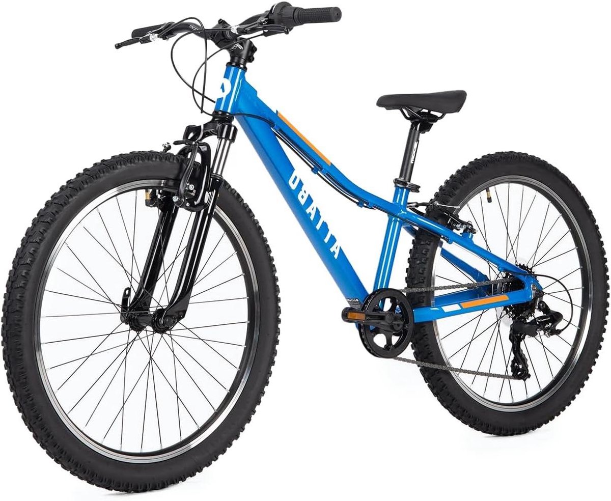 Kinder Mountainbike - Jongensfiets Meisjesfiets - Buiten Avonturen - Lichtgewicht Aluminium Frame - 24 inch Wielen - Blauw