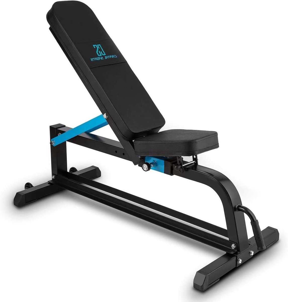 Trainingsbank - Fitness bank - Krachttraining thuis - 7 hellingshoeken - Max 300 kg - Zwart