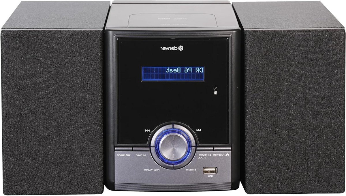 Mini Hifi Systeem - Stereo Installatie Compact - Muziek Luisteren - Houten Speakers - 2x50W RMS - Zwart