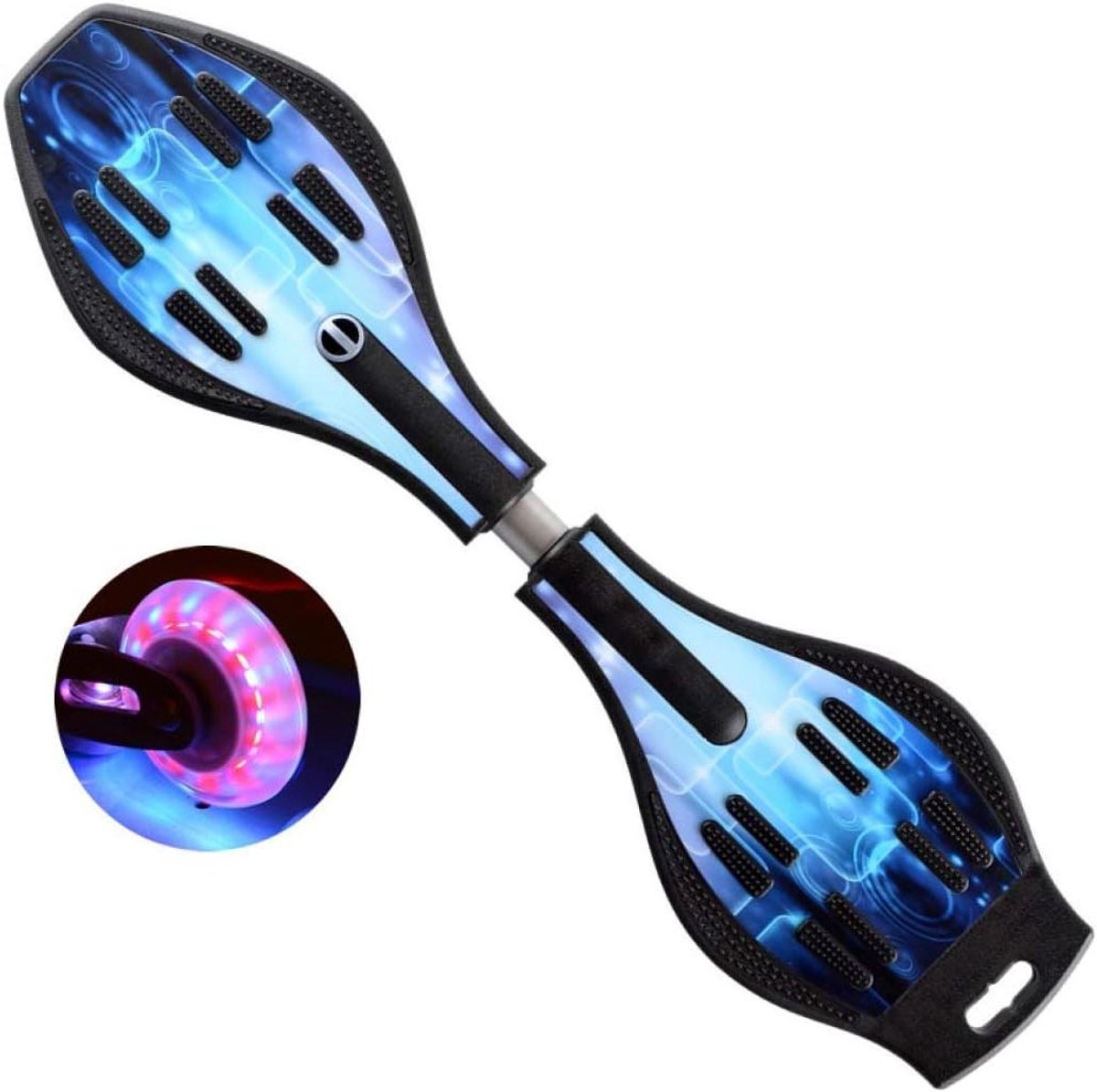 Caster Board Twistboard Waveboard Buitenspelen Verbeteren Verlichte Knipperende Wielen 88 x 23 cm