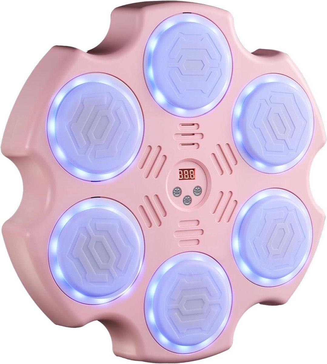Muziek Boksmachine - Boksmuur Trainer - Thuis Fitness - Bluetooth Muziek Connectie - 41 x 30 x 6.8 cm - Roze