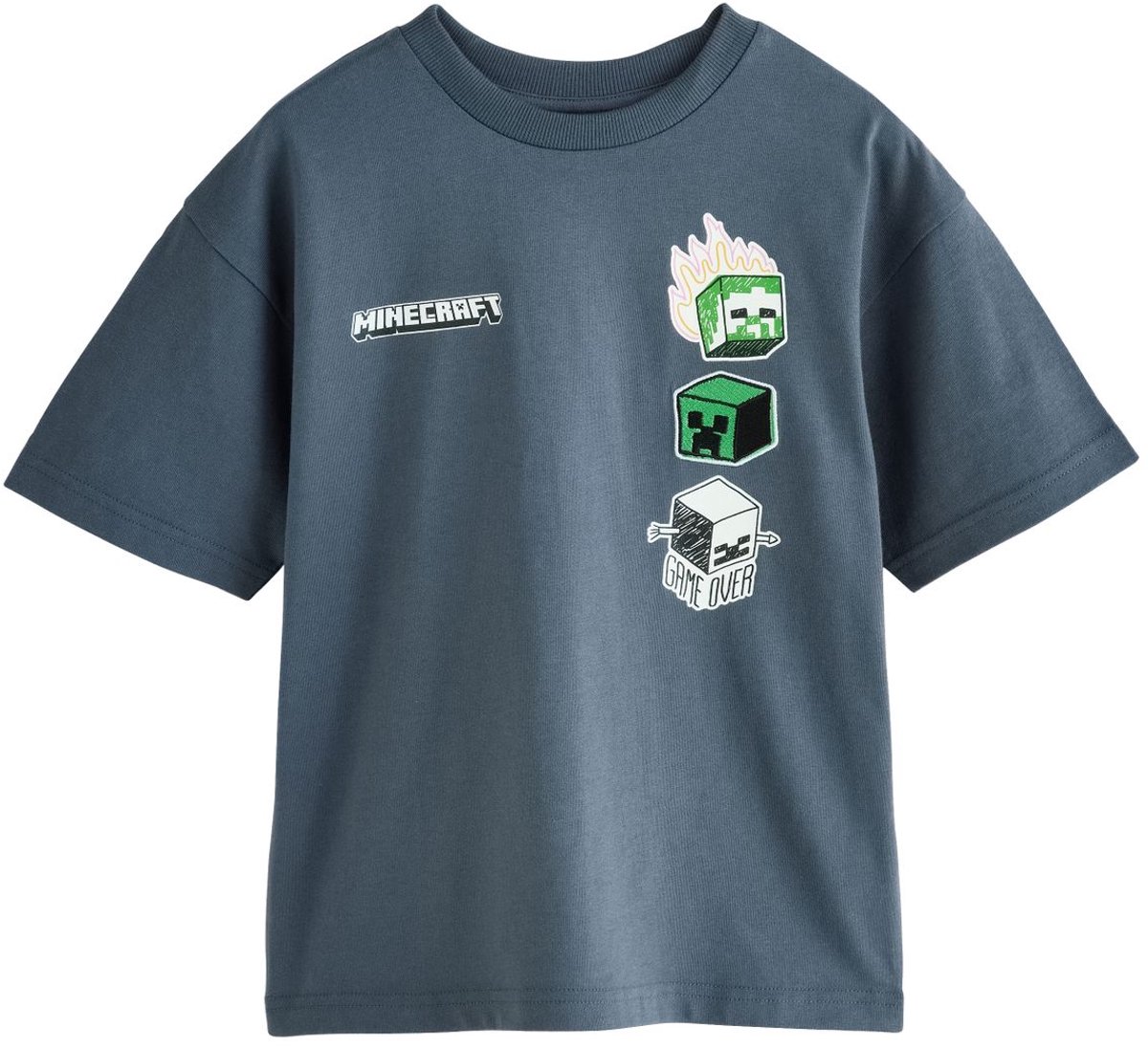 Next - Jongens - Minecraft T-shirt - Grijs