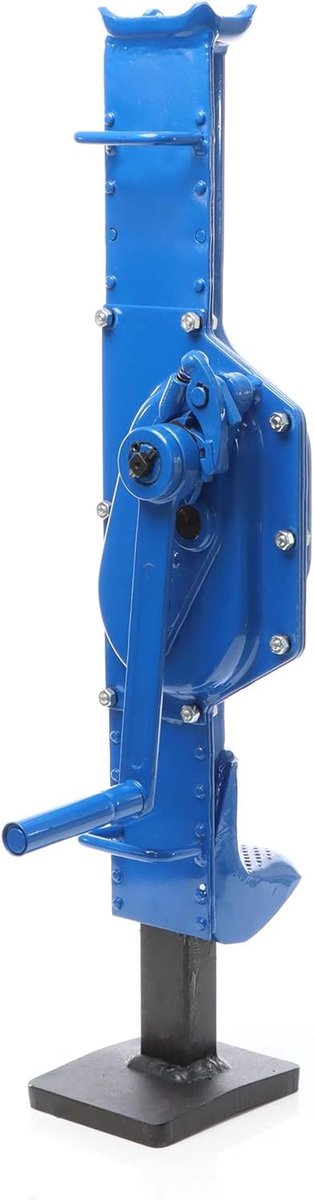 Stalen Lier - Tandheugellier Heflier - Zware Lasten Verplaatsen - Robuuste Stalen Constructie - 5000 kg 300 mm - Blauw