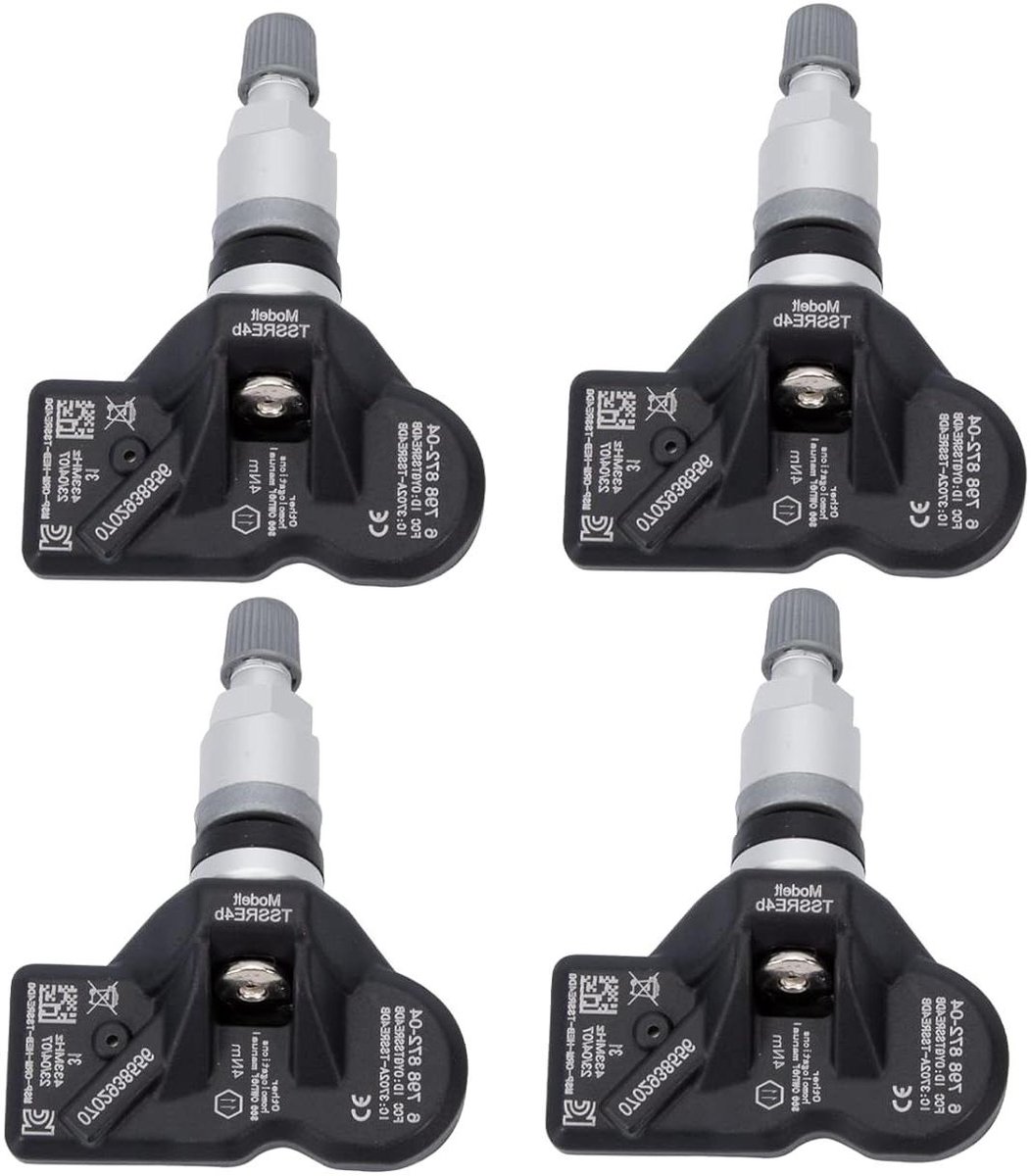 Bandenspanningssensor - TPMS Sensor - Veilig Rijden - Nauwkeurige Pasvorm - 4 stuks - Zwart