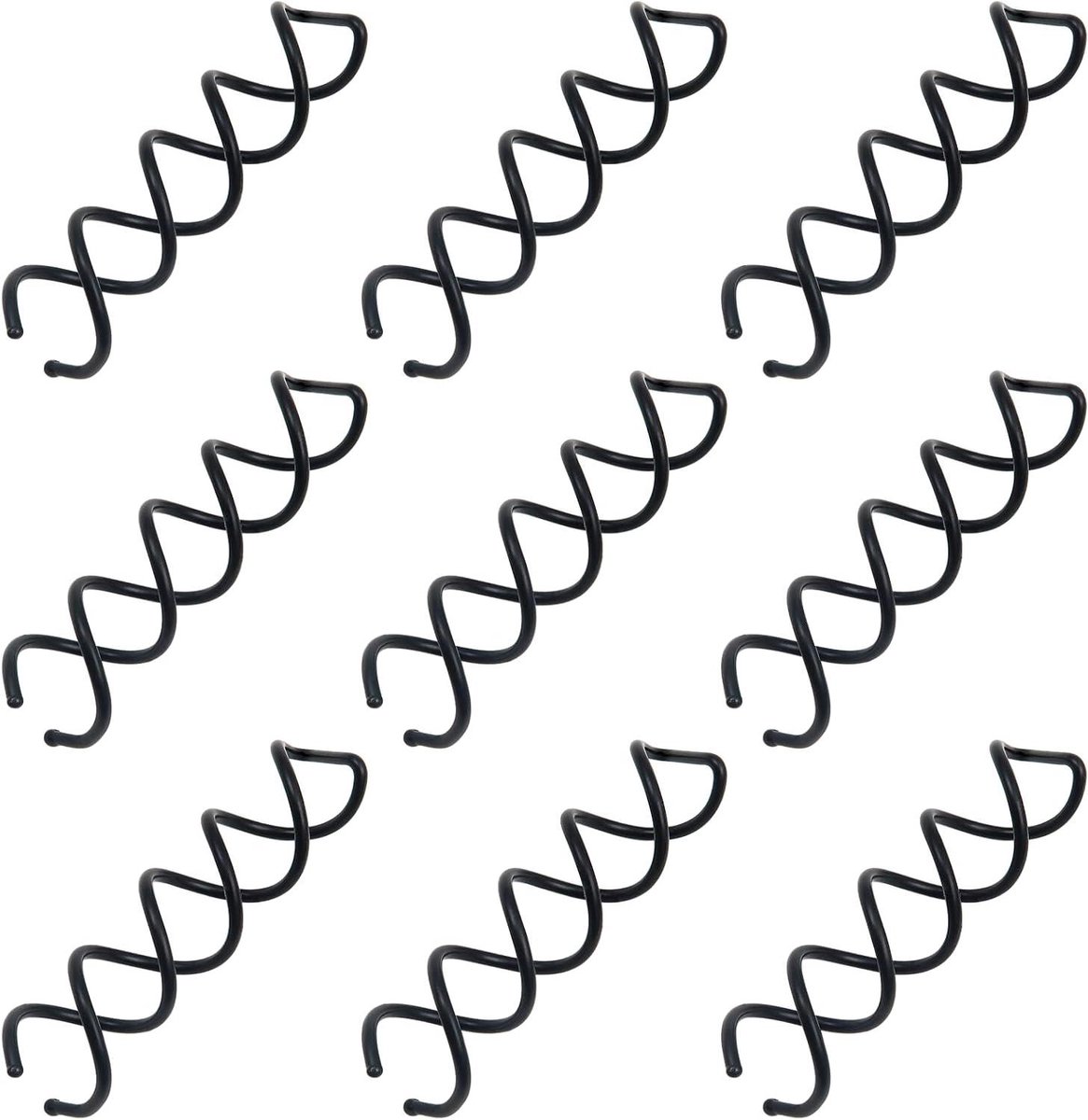 Spiral Bobby Hairpins - Haarspelden Krulspelden - Haar Stijlen - Spiraal Ontwerp - 10 stuks - Zwart