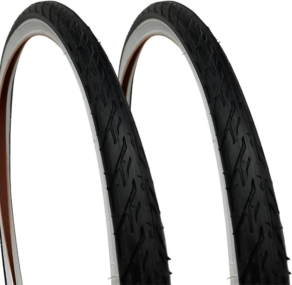 Fietsbanden 24 inch - Stadsfiets banden - Veilig Fietsen - Rubberen constructie - 24 x 1.75 - Wit Zwart