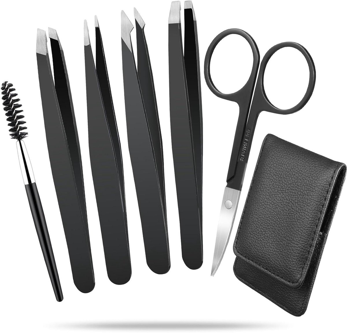 Pincet Set - Wenkbrauwpincet Precisie Pincet - Gezichtsverzorging - Nauwkeurig Vakmanschap - 111 x 749 x 025 cm - Zilver