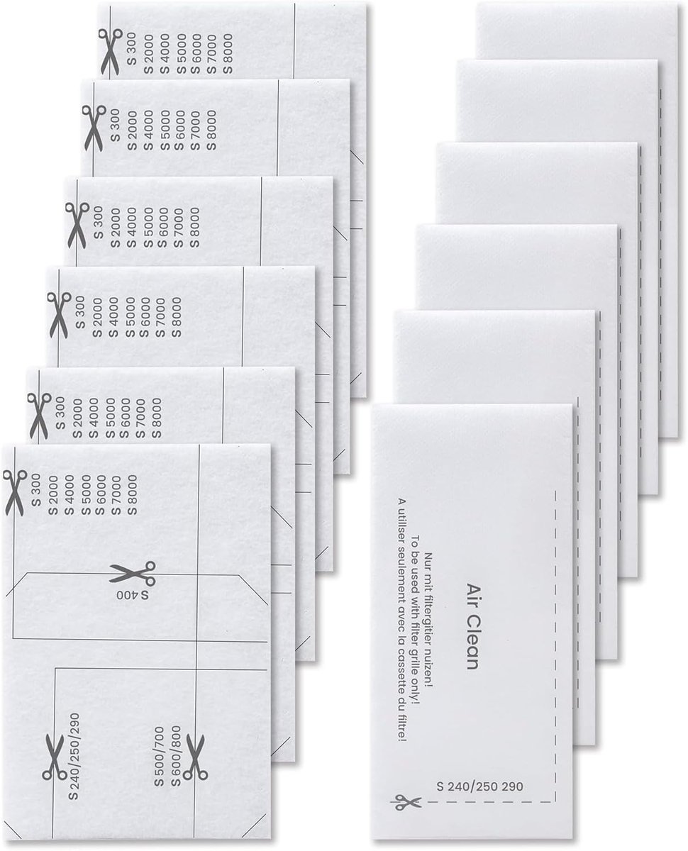 12 stuks filter- en motorbeschermingsfilter vervangingsonderdelen, geschikt voor Miele-stofzuigers Compact C1 C2, Complete C1 C2 C3, Classic C1, Dynamic U1, S200-S899, S2000-S8999-Stijl 1