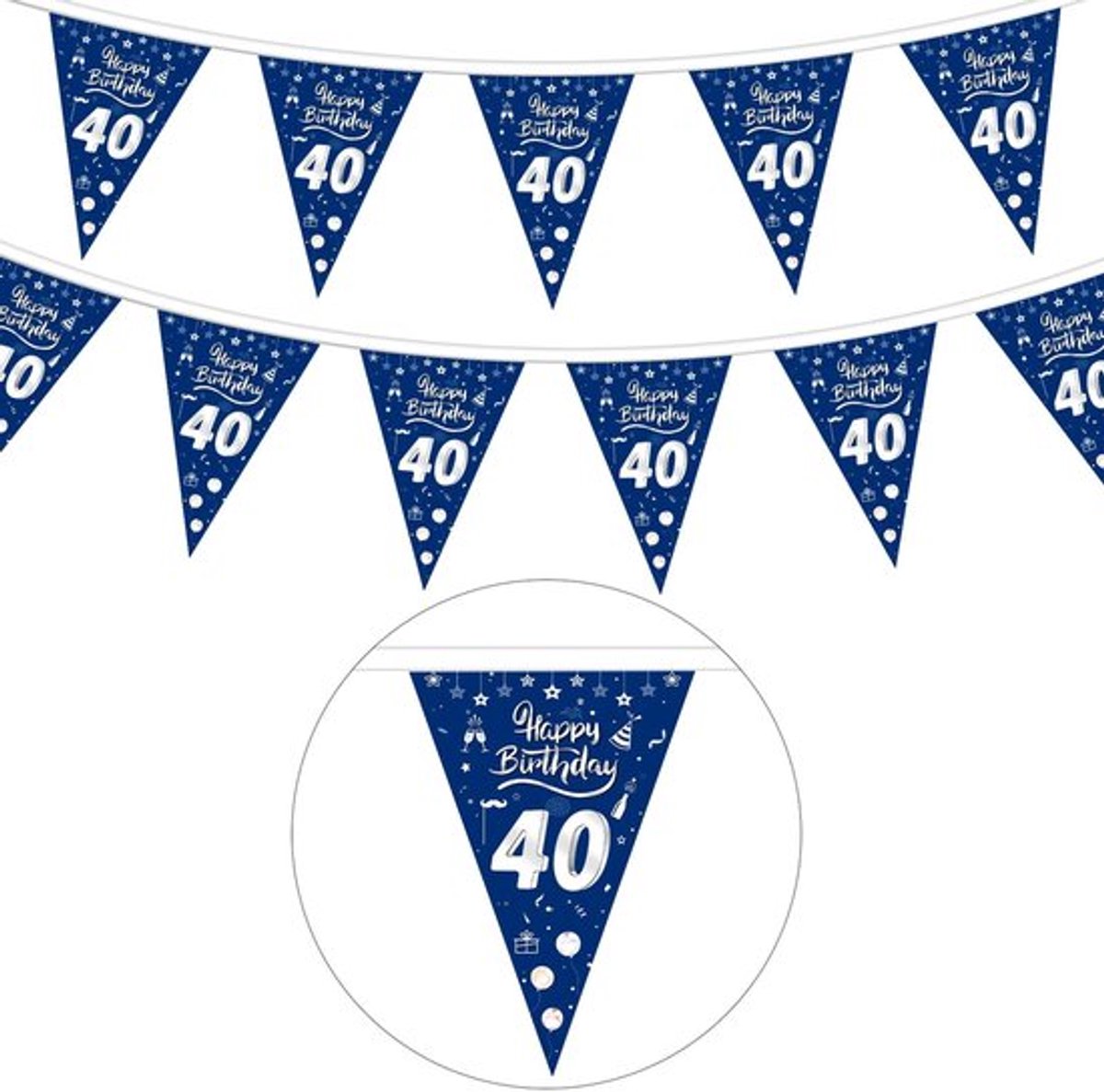 Jhubersproducts - Stoffen slinger - 40e verjaardag - Decoratie