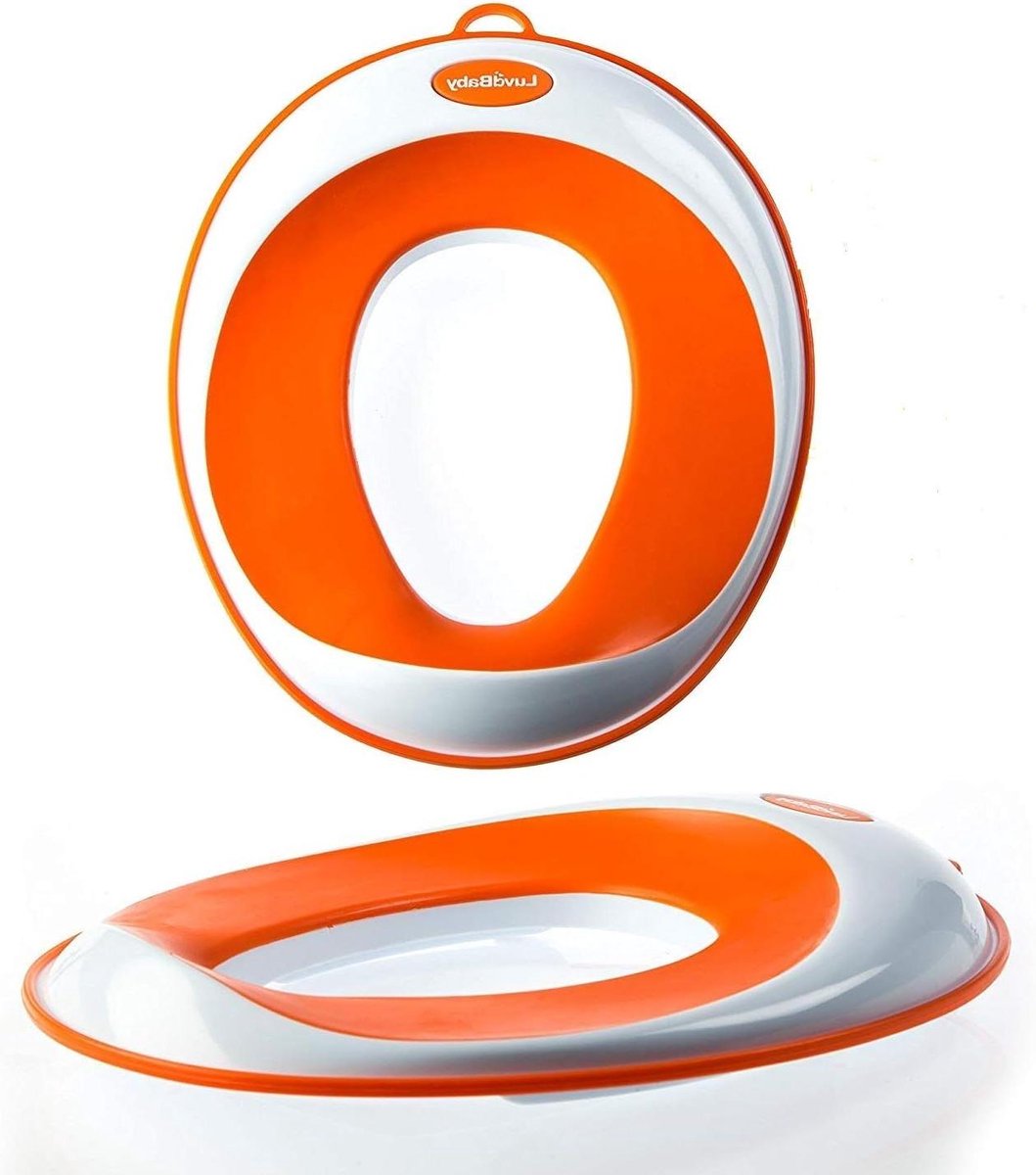 Kinder Toilet Verkleiner - Zindelijkheidstrainer Zitting - Zelfstandig Toilet Gebruik - Antislip Zachte Coating - Universele Pasvorm - Oranje