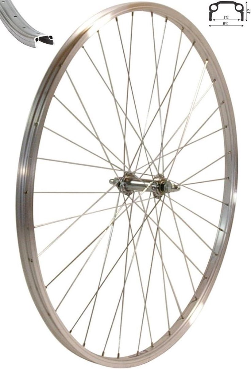 Voorwiel Fiets - Box Velg - Wegonderhoud - Aluminium 6061-T6 - 28 inch - Zilver