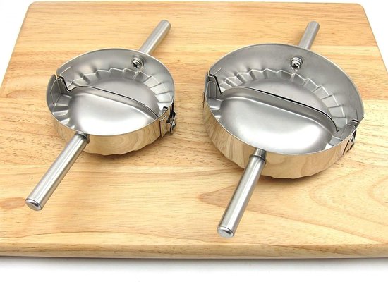 RVS raviolivorm, pierogi- en dumplingmaker, deeguitsteker, keukenaccessoires 10 cm van RVS — afbeelding 4