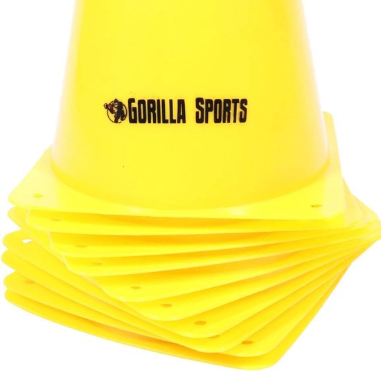 Pylonen Set - Markeerhoedjes Sportkegels - Sport Training - Opvallende Kleuren - 23 cm - Geel — afbeelding 3