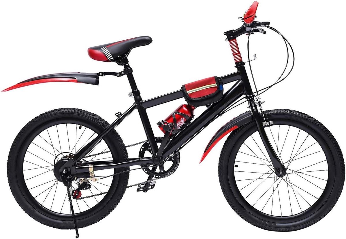 Kinder Mountainbike - Jongensfiets Meisjesfiets - Buiten Fietsen - 7 Versnellingen - 20 Inch - Rood