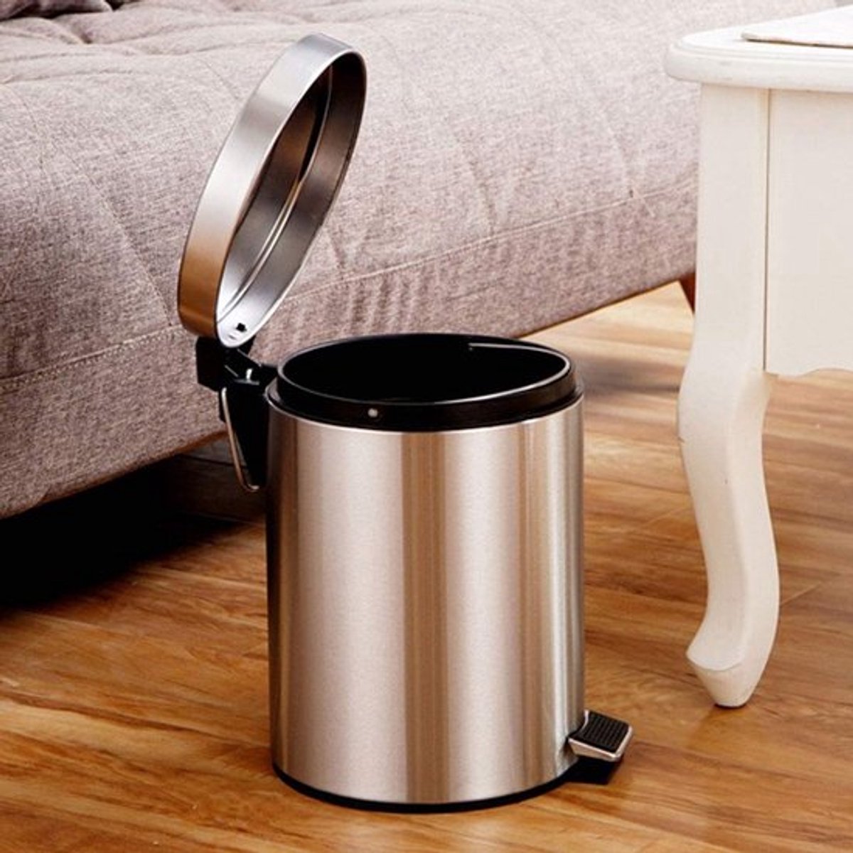Dailygoody - Chroom Keukenafvalbak - 30L - Duurzaam Roestvrij Staal