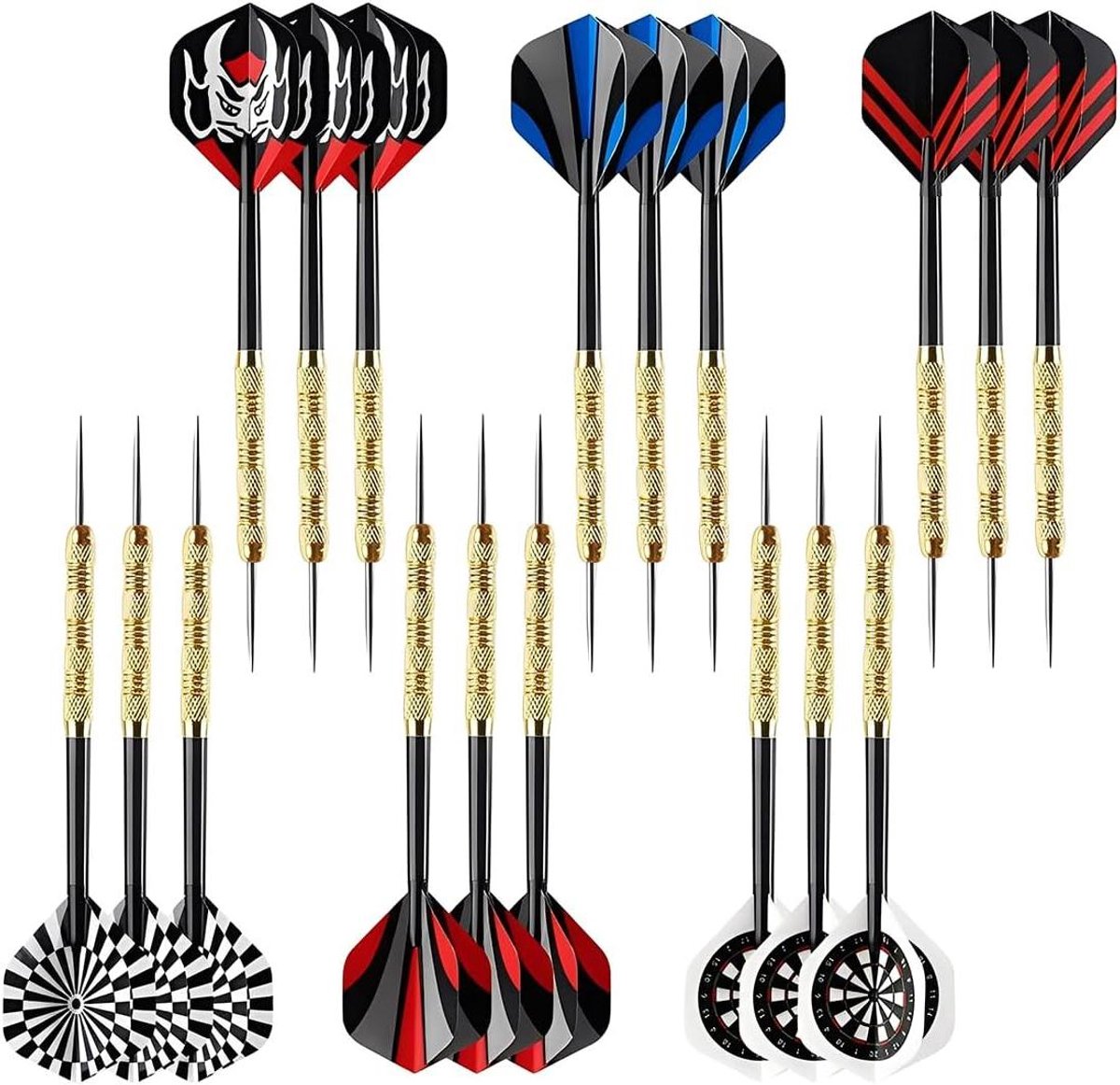 Dartpijlen Set - Stalen Darts - Vrije Tijd Spel - Antislip Handgreep - 18 stuks - Zilver