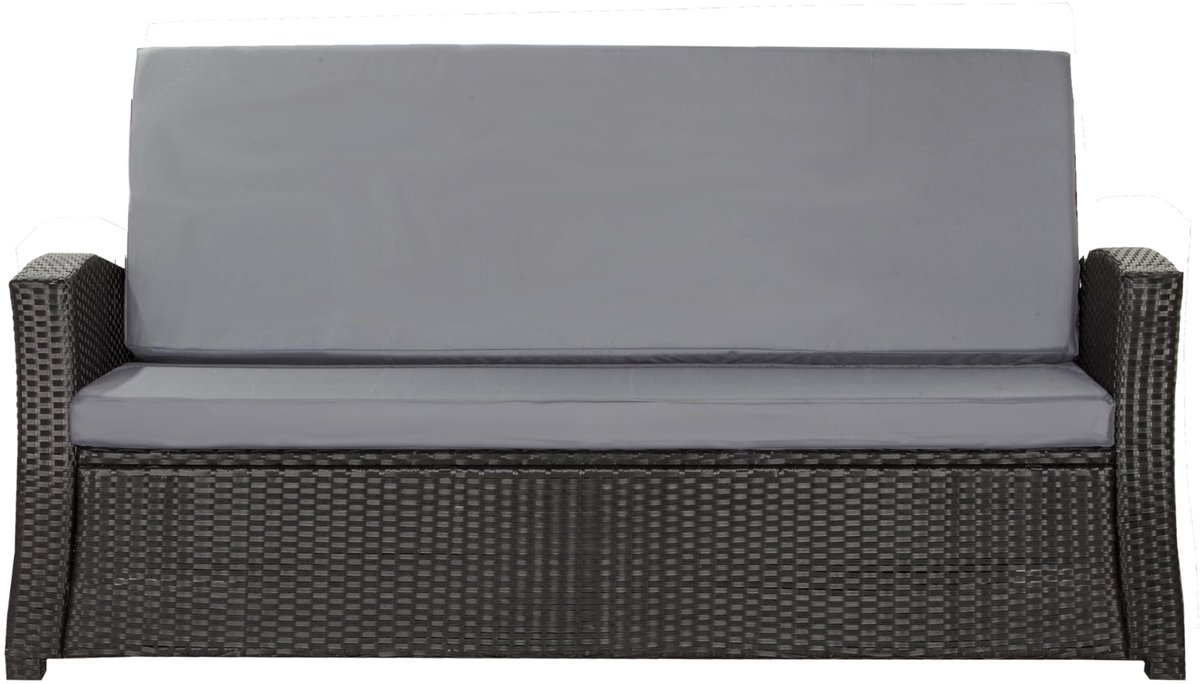 Bankkussen - Comfortabel Zitkussen voor Polyrotan Tuinbank, Schommelbank, Lichtgrijs, 130 x 50 x 50 cm