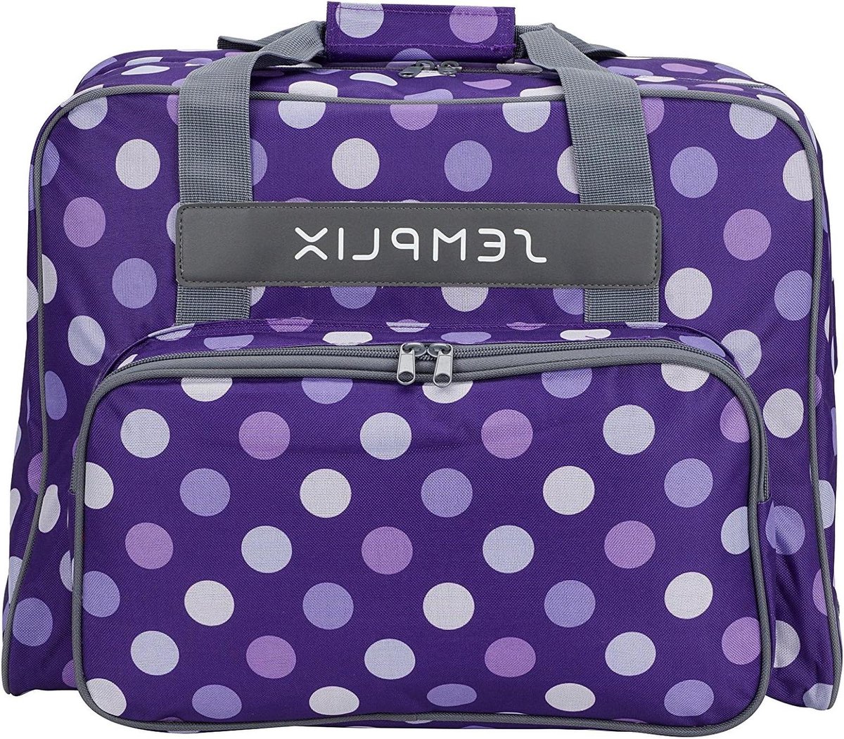 Naaimachinetas - Opbergtas Naaimachine - Naaimachine Opbergen - Stabiele Transporttas - 45x24x34 cm - Lila Polka Dots