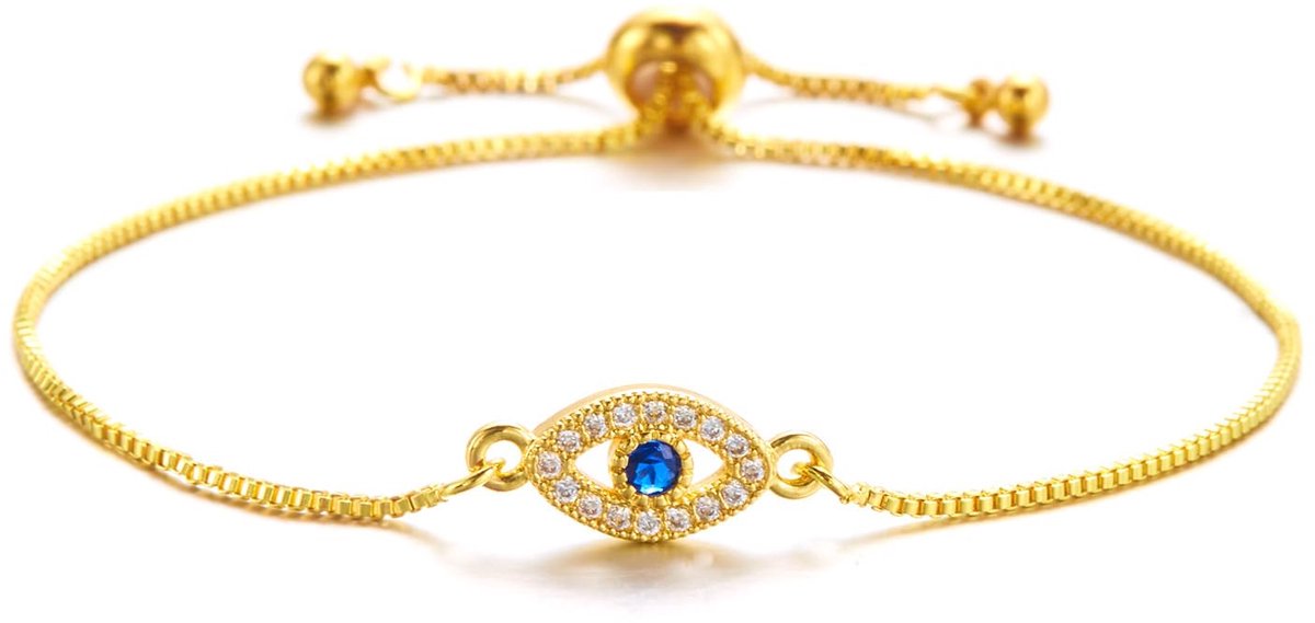 armband voor dames, roestvrijstalen schakelketting, armband met kubische zirkonia, zacht boze oog, verstelbare armbanden, geschikt voor dagelijks gebruik, sieraden, cadeau voor dames en