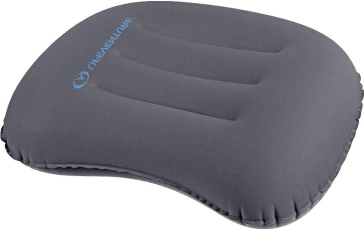 Opblaasbaar Kussen - Reiskussen Neksteun - Comfortabel Reizen - Compact Lichtgewicht - 51 x 36 cm - Grijs