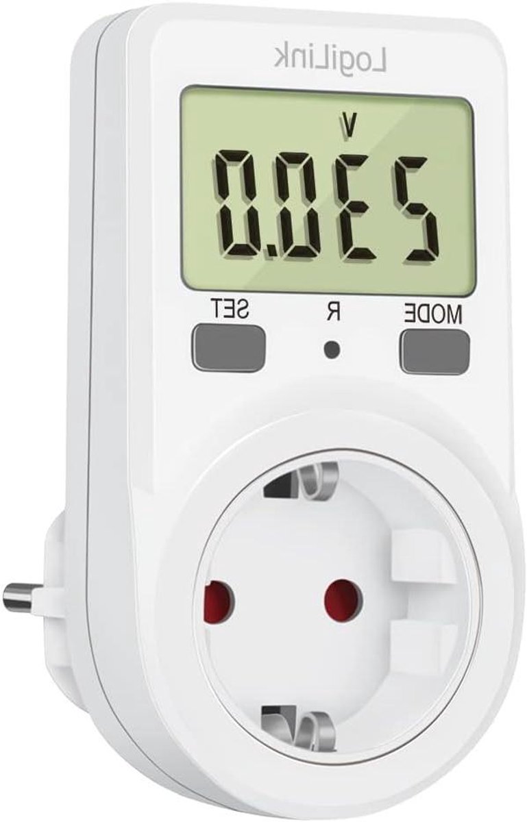 Stroommeter - Energieverbruik meter - Kosten Besparen - Groot LCD Display - 3600 Watt - Wit