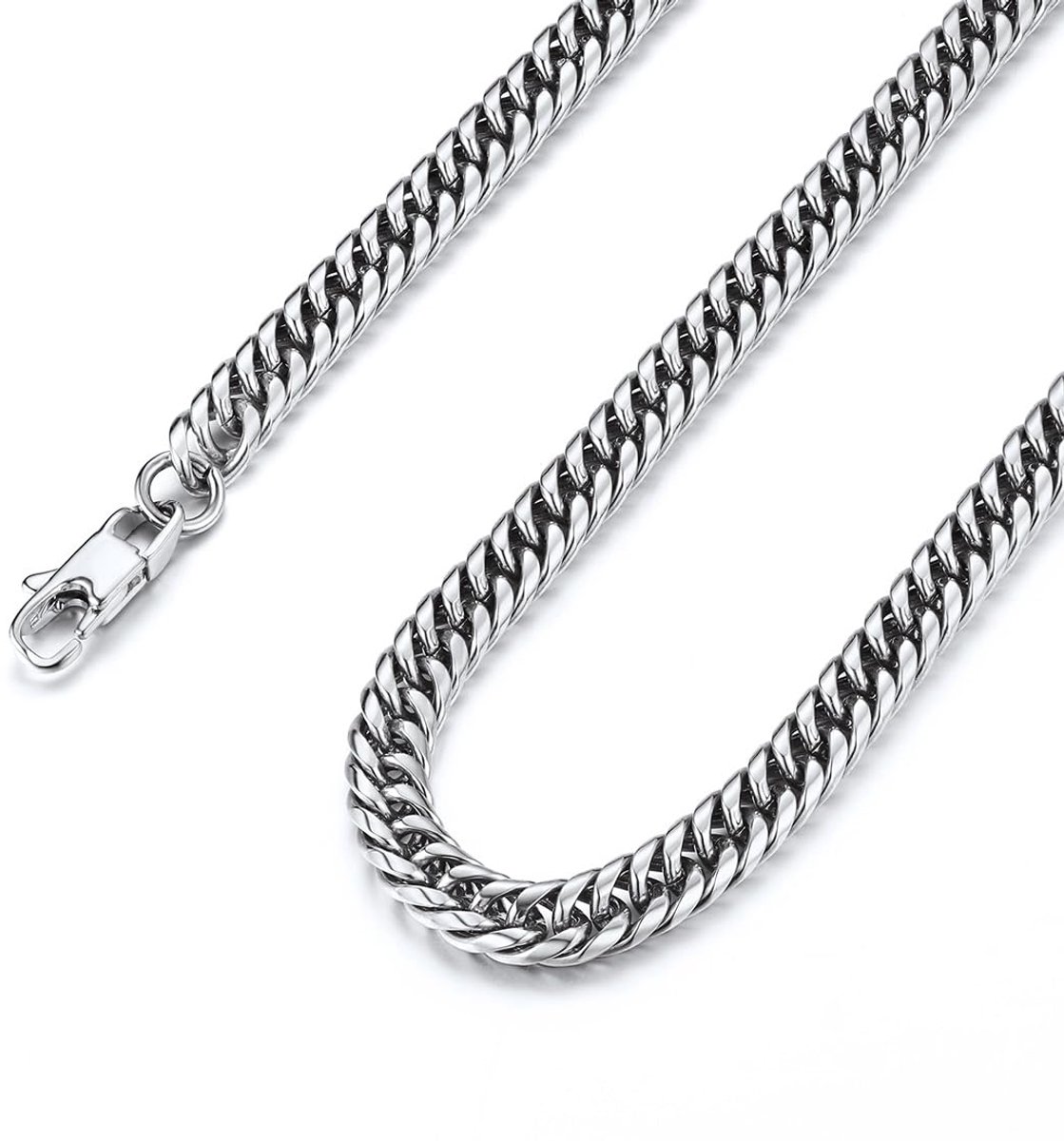 Miami Cubaanse Ketting 3,5/6/9 / 12mm 18 '' / 20 '' / 22 '' / 24 '' / 26 '' / 28 '' / 30 '' Roestvrijstalen Ketting Ketting Heren Sieraden Hypoallergeen Mannen Cubaanse Kettingen