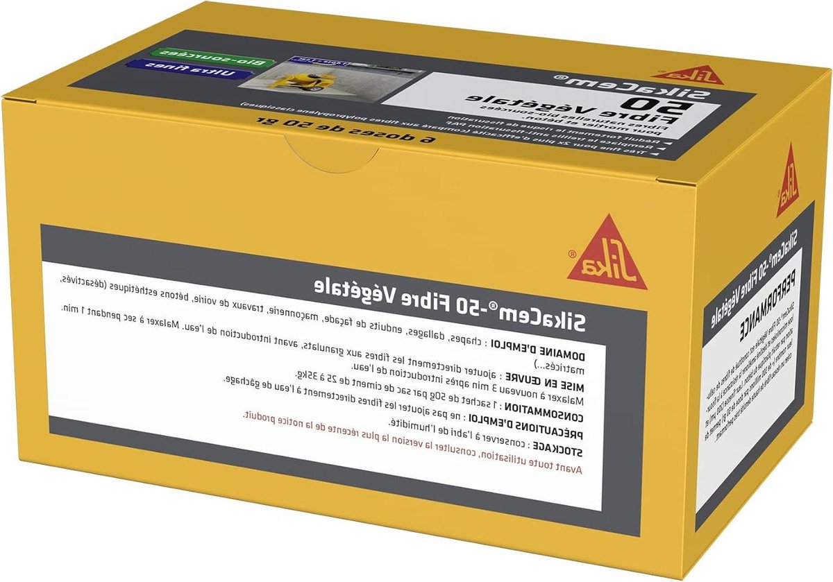 Plantaardige Vezels - Natuurlijke Vezels - Beton Versterken - Ultradunne Dispersie - 6 Doses - Wit