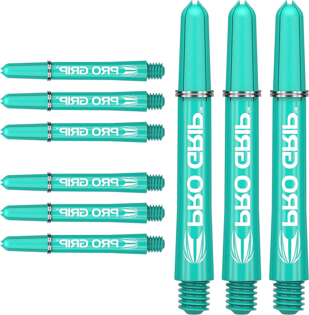 Darts Pro Grip Schachten - Dart Accessoires - Darten Verbeteren - Speciaal Gevormd Nylon - 9 stuks - Aqua