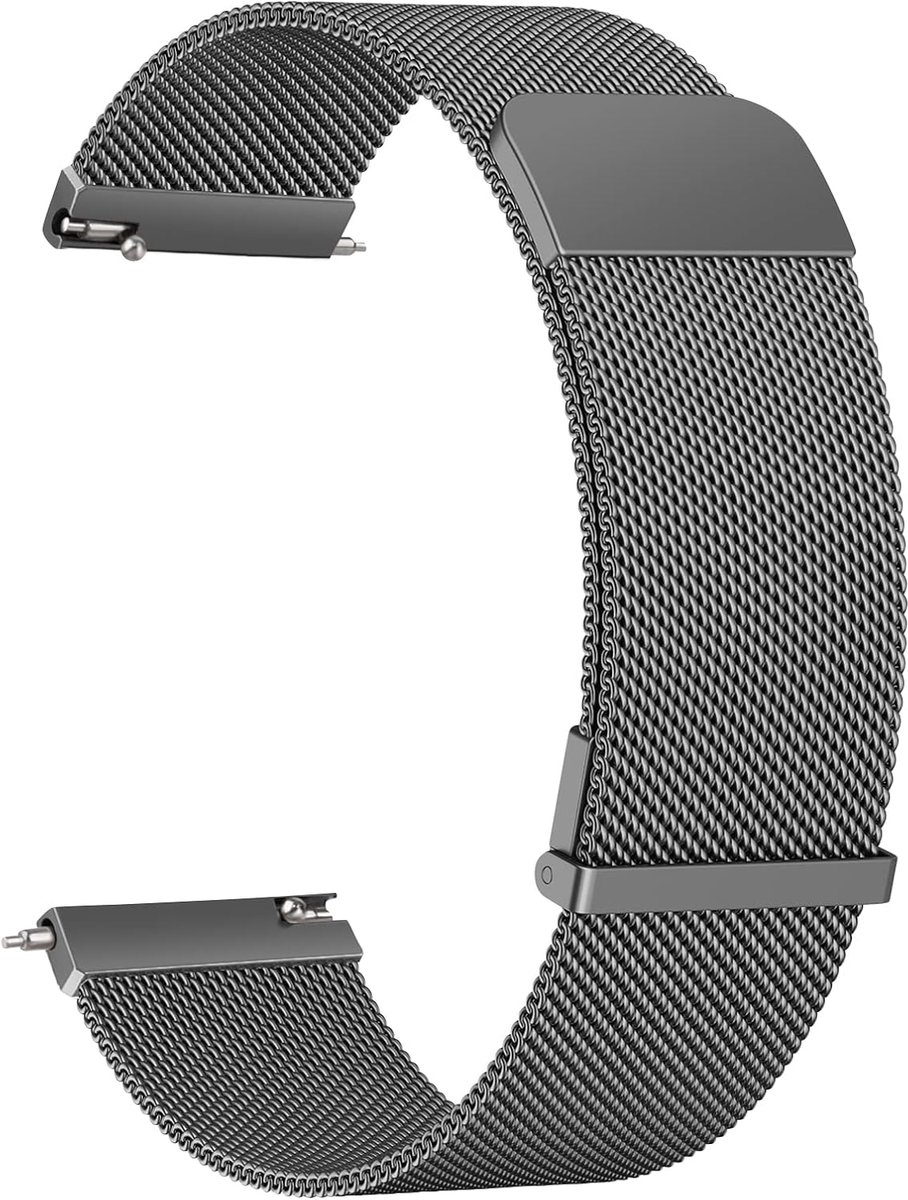 Armband voor 22 mm metalen horloge met snelsluiting, voor heren en dames, metaal, roestvrij staal, magnetisch, magneet, reservearmbanden voor 22 mm horloge (22 mm, Space Grey)