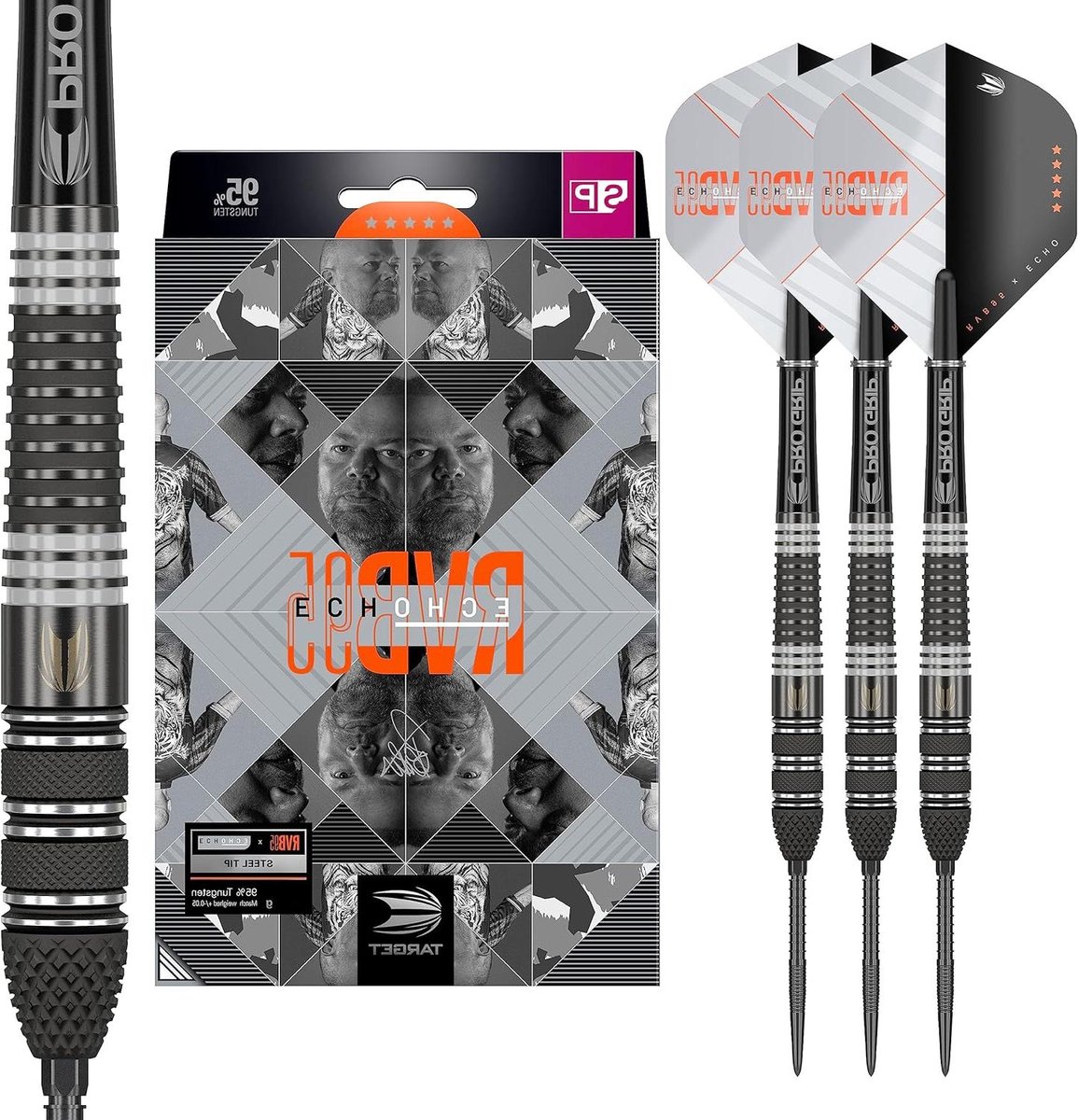 Stalen Darts - Dartpijlen Set - Precisie Werpen - 95% Wolfraam - 21 gram - Zwart Grijs