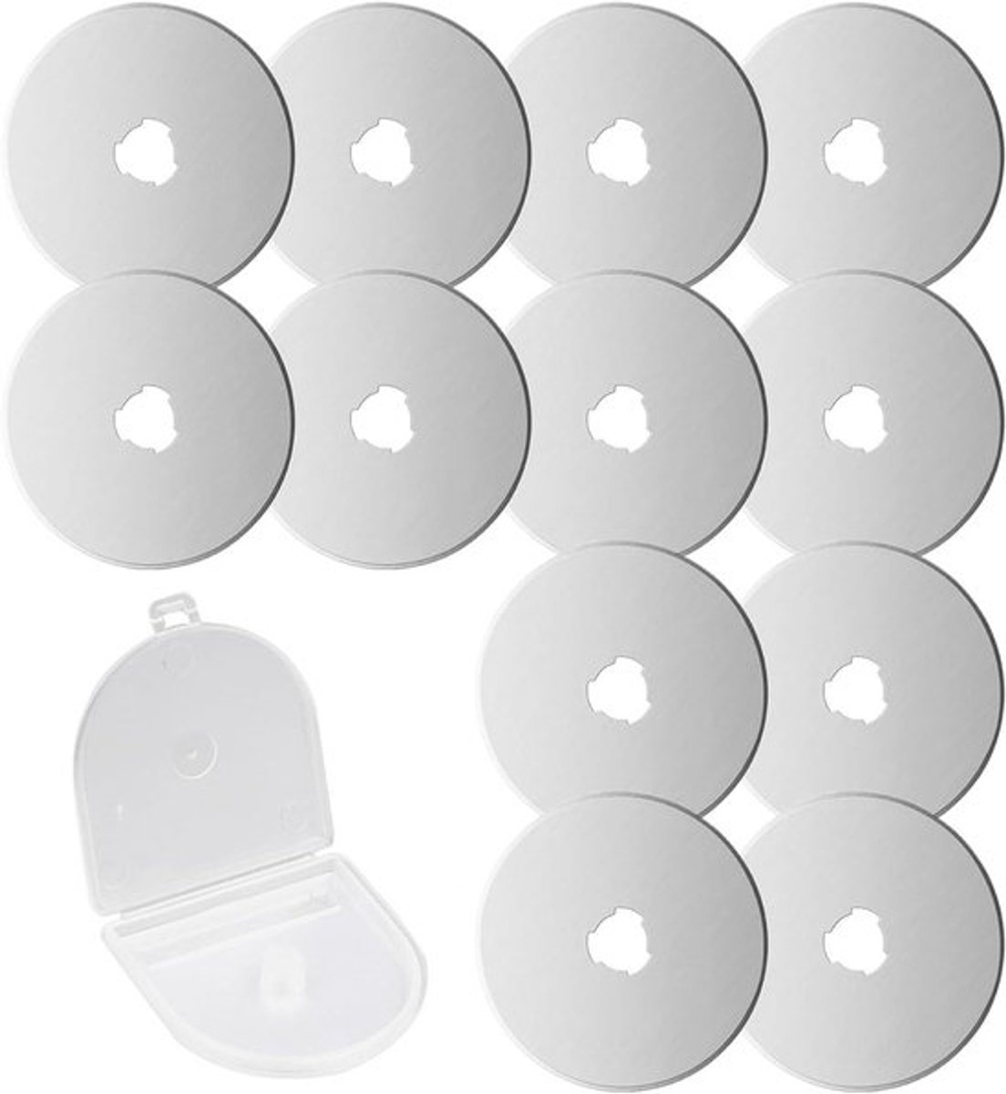Reservemessen voor Rolsnijder - Set van 12 Stuks - 28 mm - Roestvrij